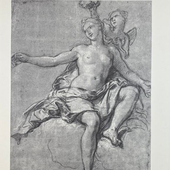 Antoine Coypel, Venus Crowned by Cupid, Drawing, Print, Art, ~ 240623-WH 595 - Picture 1 of 3